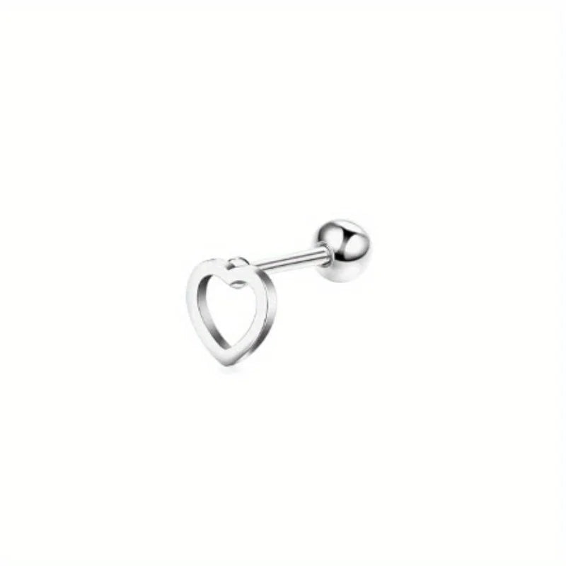 1Pc Cartilage Stainless Steel Piercing Jewelry 16G Earring Stud for Women Men Stylish Piercing Jewelry