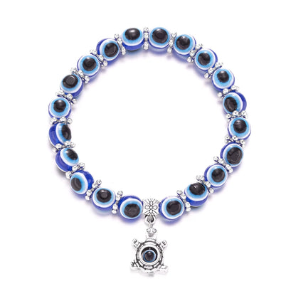 Turkish Lucky Evil Eye Bracelets Blue Evil Eye Bead Bracelet Men Women Handmade Lucky Jewelry Charm Bracelet Female Dropshipping
