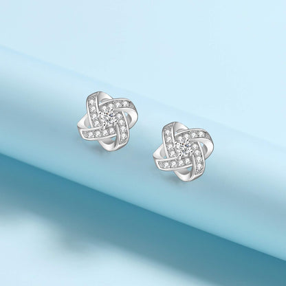 Bridesmaids Gift Set of 6 or 4 Stud Earrings Rose Gold Knot Bridesmaid Earring for Women I Couldn’T Tie a Knot without You Wedding Proposal Hypoallergenic Jewelry