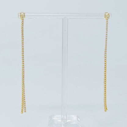 Delicate Shine Back Drop Earrings