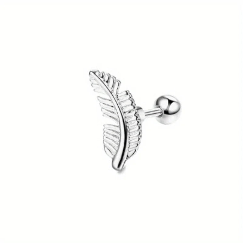 1Pc Cartilage Stainless Steel Piercing Jewelry 16G Earring Stud for Women Men Stylish Piercing Jewelry
