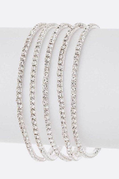 Crystal Stretch Bracelets Set