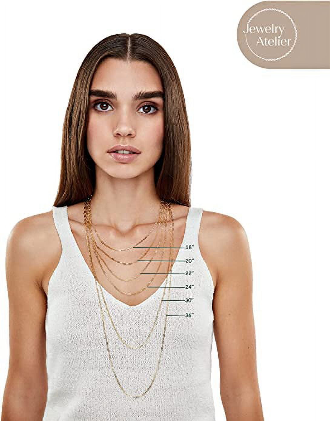 Gold Chain Necklace Collection - 14K Solid Yellow Gold Filled Paper Clip Link Chain Necklaces for Women and Men with Different Sizes (2.0Mm, 2.5Mm)