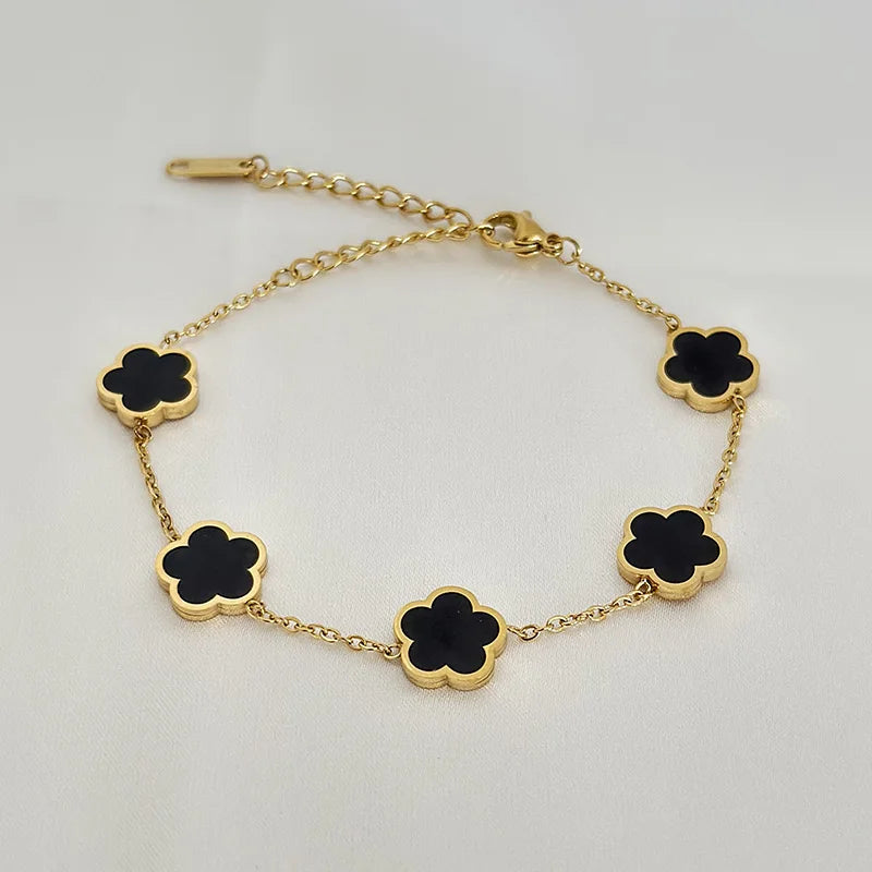 Premium Stainless Steel Jewelry Kpop Stainless Steel Bracelets for Women Clover Bracelet for Girls Women'S Hand Bracelets Charm