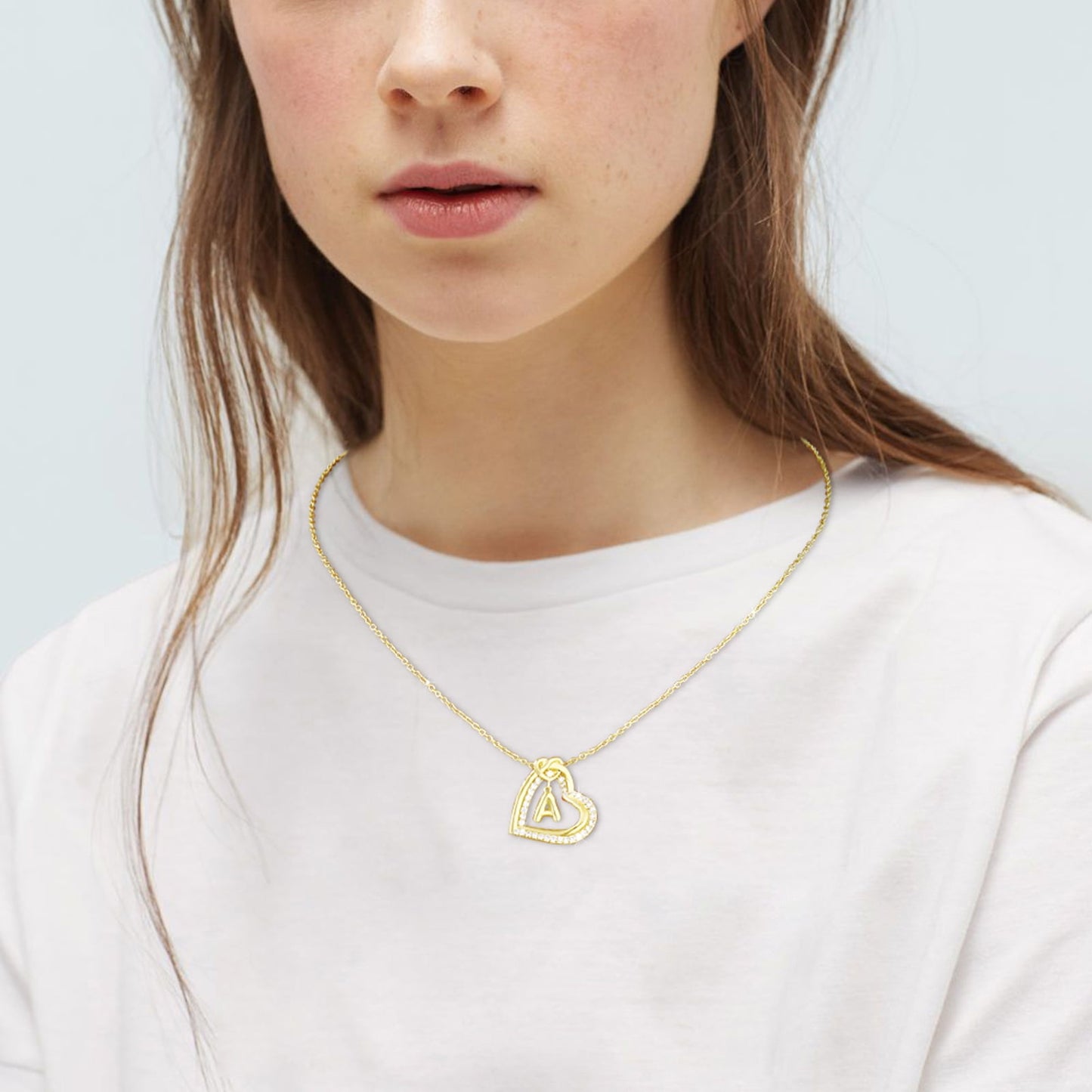 18K Gold Plated Love Heart Initial Necklaces for Women Girls CZ Bubble Letter L Pendant Chain Graduation Wedding Birthday Jewelry Gifts Ideas Teen Kids Bride Mom Girlfriend Wife Daughter Age