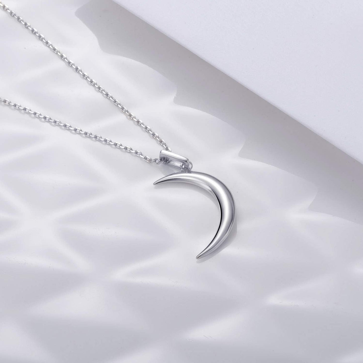 Moon Necklace Sterling Silver Dainty Moon Necklaces for Women Sterling Silver Necklace