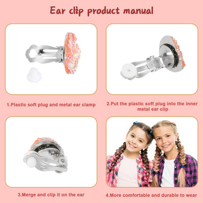 12 Pairs Clip on Earrings for Girls Kids Toddlers Dress up Jewelry