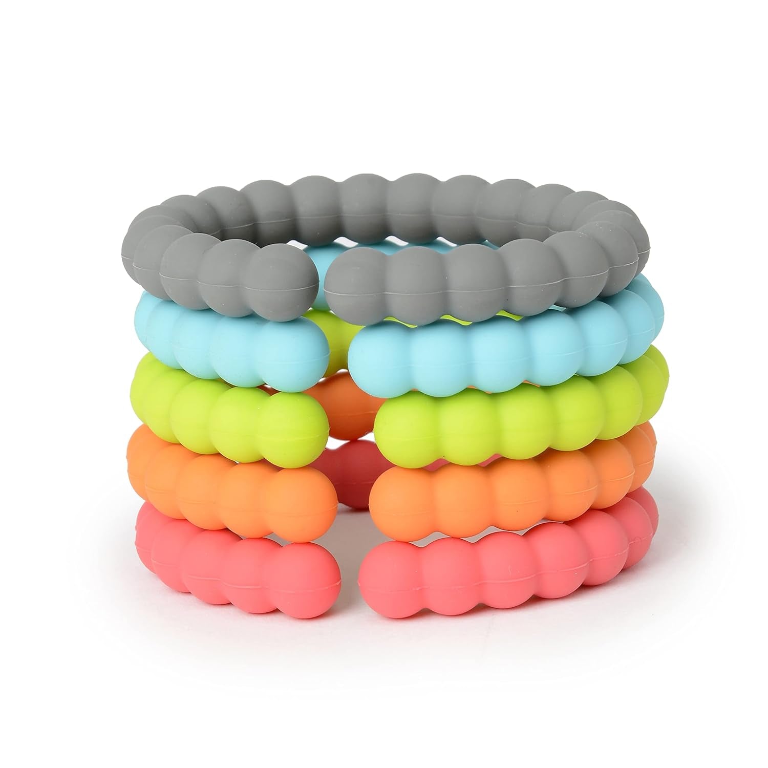 - Baby Silicone Links - Multi Use Baby Toy Rings - Attach Toys & Teethers to Stroller, Car Seat & More - Medical Grade Silicone, BPA Free & Phthalate Free