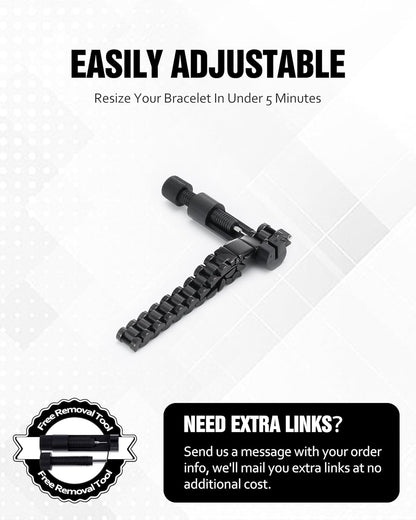 Ultra Strength Magnetic Bracelets for Men - Men'S Hematite Bracelet, Jewellry Gift with Sizing Tool for Perfect Fit