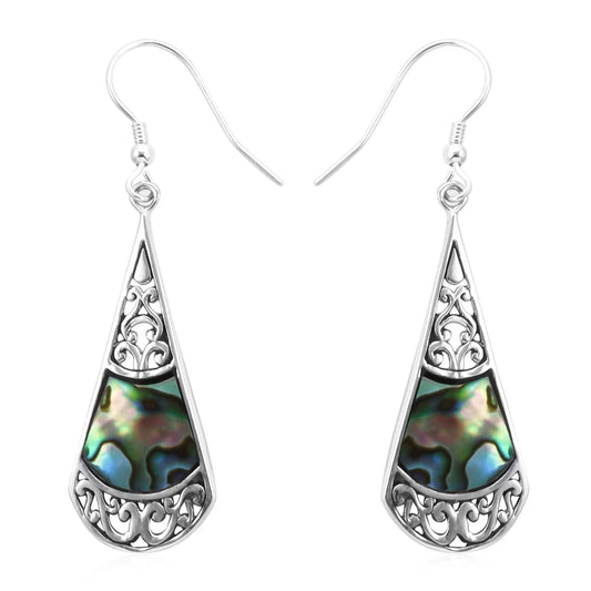Women Abalone Shell Drop Dangle Earrings Sterling Silver Beach Jewelry Gifts