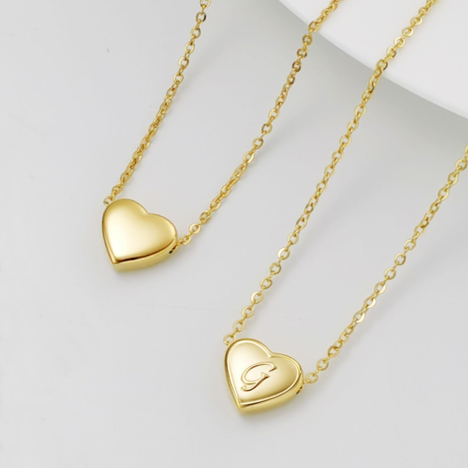 Initial Necklace for Women Letter Necklaces for Girls Dainty Gold Heart Pendant for Little Girls Birthday Gifts for Teens