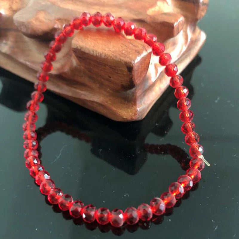 Handmade Women'S 4Mm Rhinestone Crystal Beaded round Glass Beads Stretch Bracelet Femme Bangle Bracelets Women Girl Wrap Jewelry