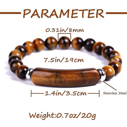 8Mm Tiger Eye Stretch Bracelet Crystal Handmade Bracelet Gifts for Women
