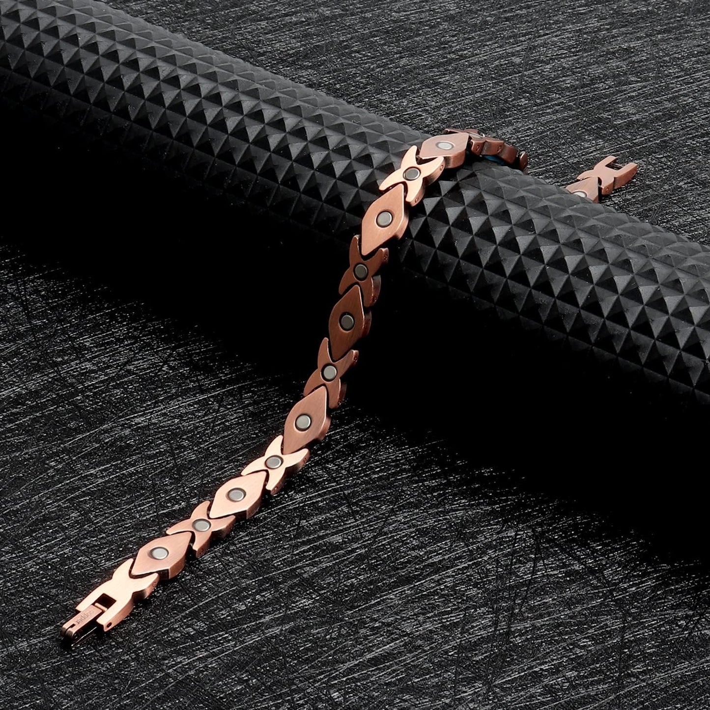 ® 99.9% Pure Copper Turquoise Magnetic Bracelet - 3000 Gauss Magnetic Copper Bracelets for Women - Adjustable Length with Adjusting Tool