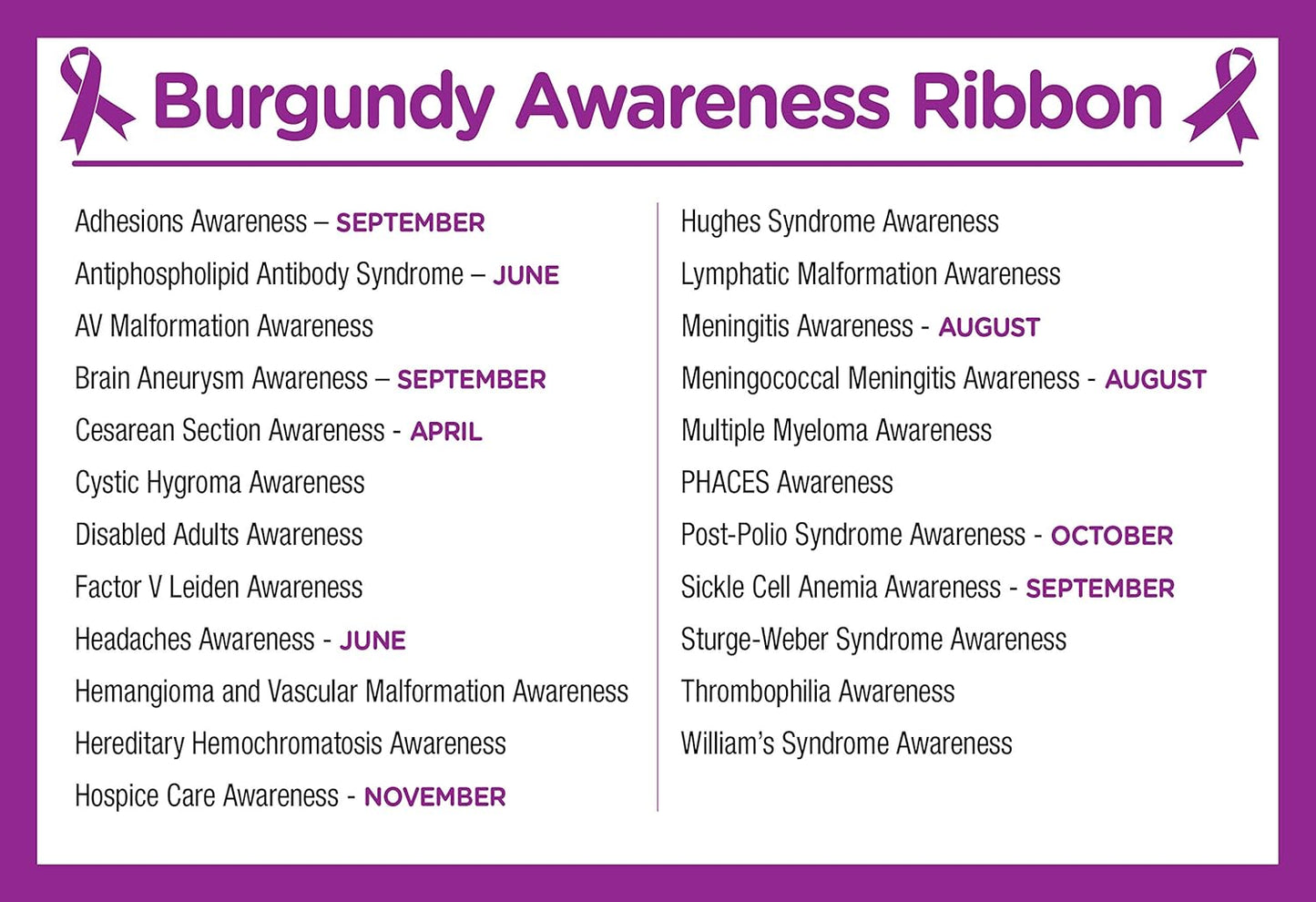 50 Pack Burgundy Awareness Bracelets – Burgundy Ribbon Cancer Awareness Silicone Bracelets for Adults