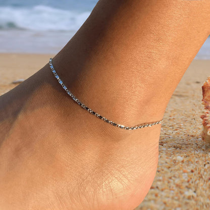 12Pcs Summer Beach Anklets for Women Waterproof Gold Silver Chain Ankle Bracelets Cute Women'S Foot Anklet Set 7.9-10.5 Inch Adjustable