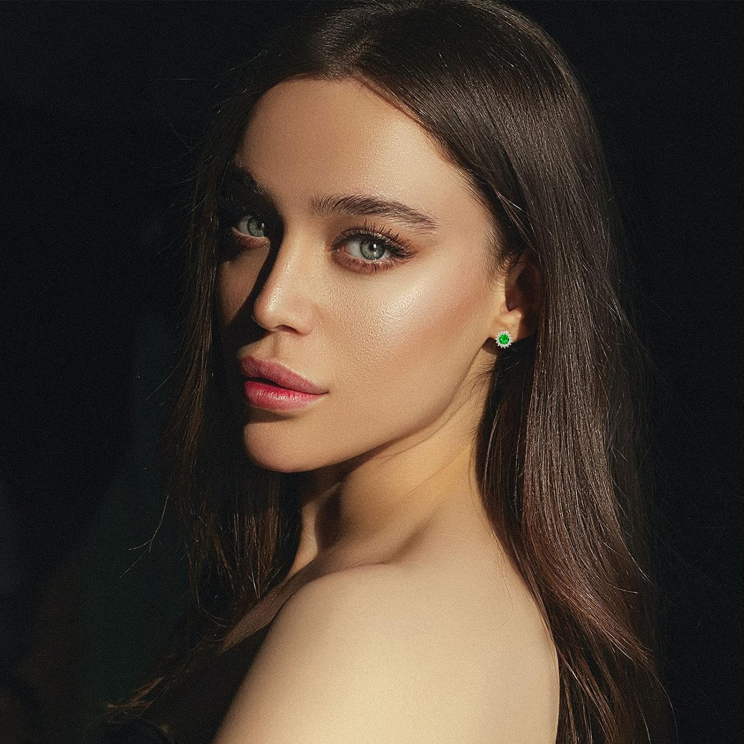 Gold Huggie Hoop Earrings for Women Cubic Zirconia Small Hoop Earrings 14K Gold Plated Sterling Silver Post Tiny Cartilage Hoop Earrings for Women