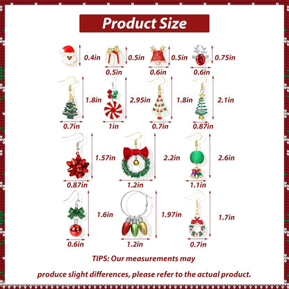 Christmas Earrings for Women Pink Flamingo Tree Snowflake Bow Jingle Bell Dangling Trendy Holiday Earrings Stocking Stuffers Christmas Jewelry Gifts Outfits Accessories
