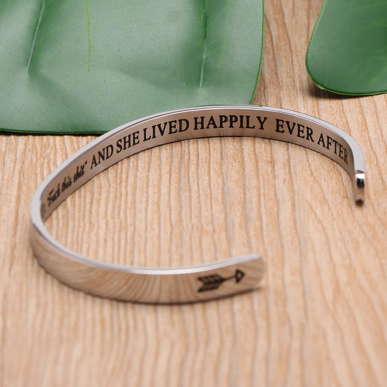Daughter Mother Bracelets Wide Cuff Bangle Message Engraved Christmas Gifts for Her