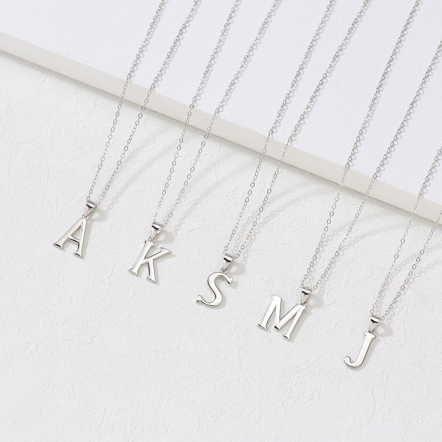 S925 Sterling Silver Initial Necklaces for Women, Dainty Hypoallergenic Initial Necklace Letter Initial Pendant S925 Sterling Silver Initial Necklace for Women Jewelry Gifts