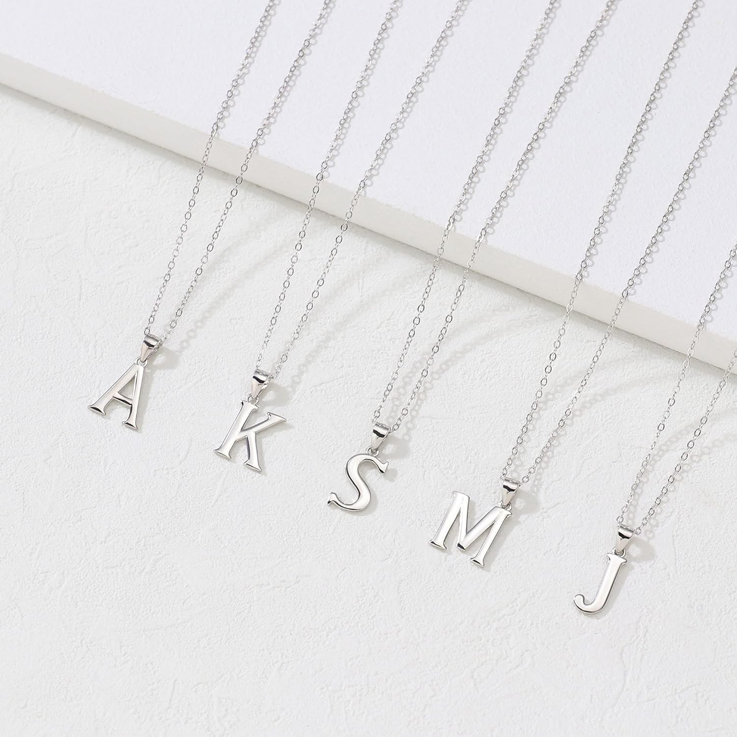 S925 Sterling Silver Initial Necklaces for Women, Dainty Hypoallergenic Initial Necklace Letter Initial Pendant S925 Sterling Silver Initial Necklace for Women Jewelry Gifts