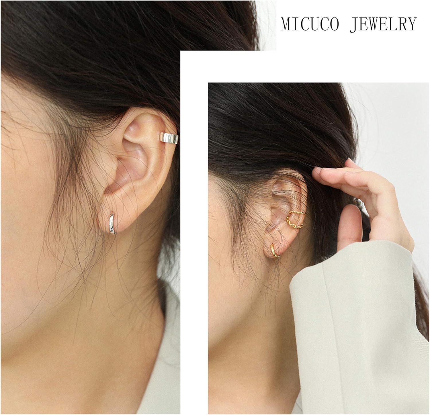 3 Pairs Small Hoop Earrings Set for Women, 14K Gold Plated Huggie Hoop Earrings for Men, Tiny Cartilage Hypoallergenic Earring Set