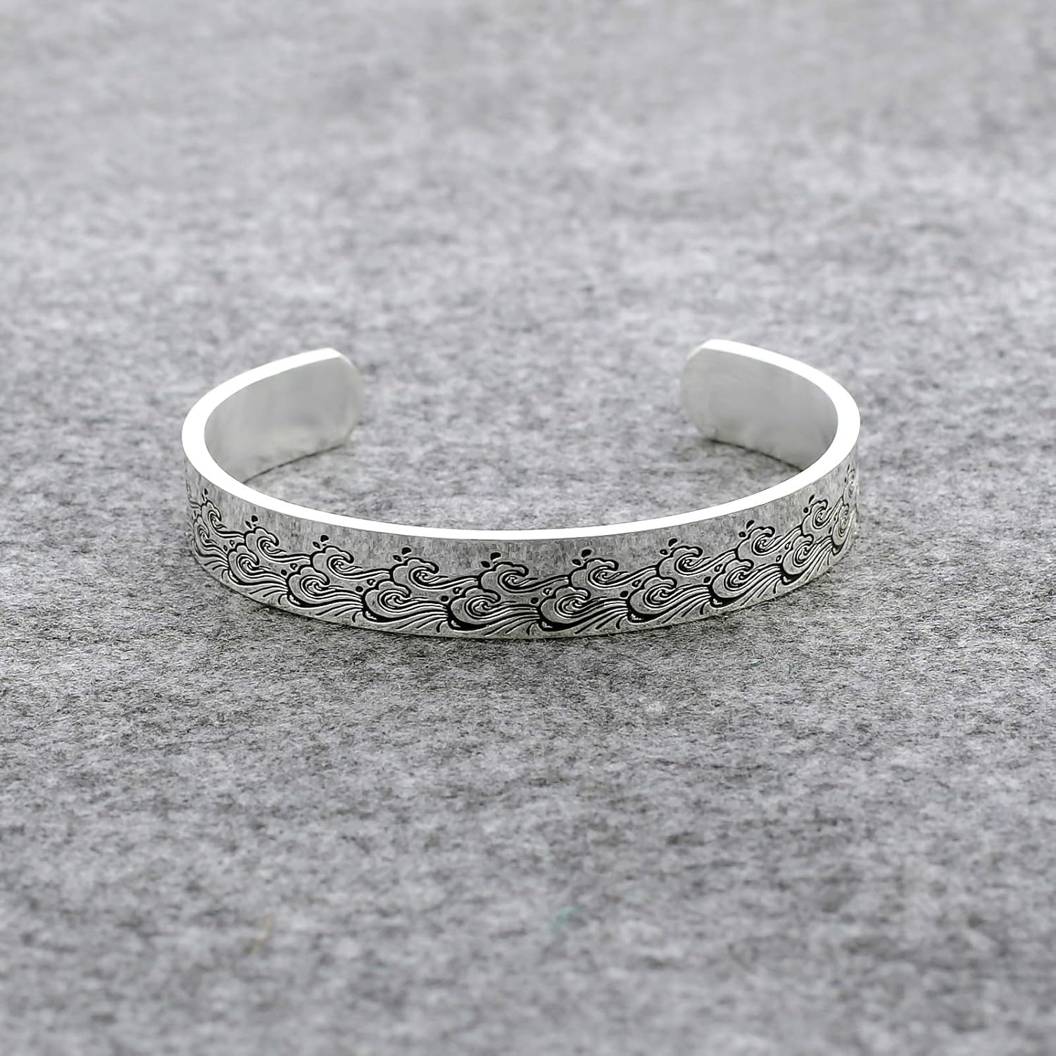 Inspirational Bracelets for Women Mom Personalized Gift for Her Engraved Mantra Cuff Bangle Birthday Jewelry