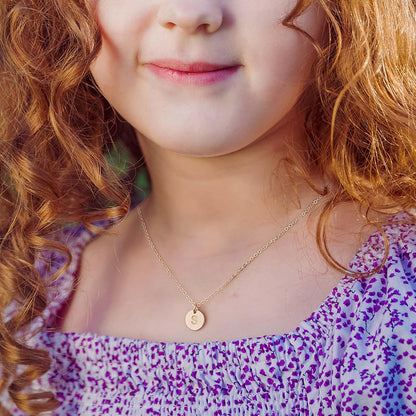 Disc Initial Necklaces for Girls Jewelry - Birthday Gifts for Girls