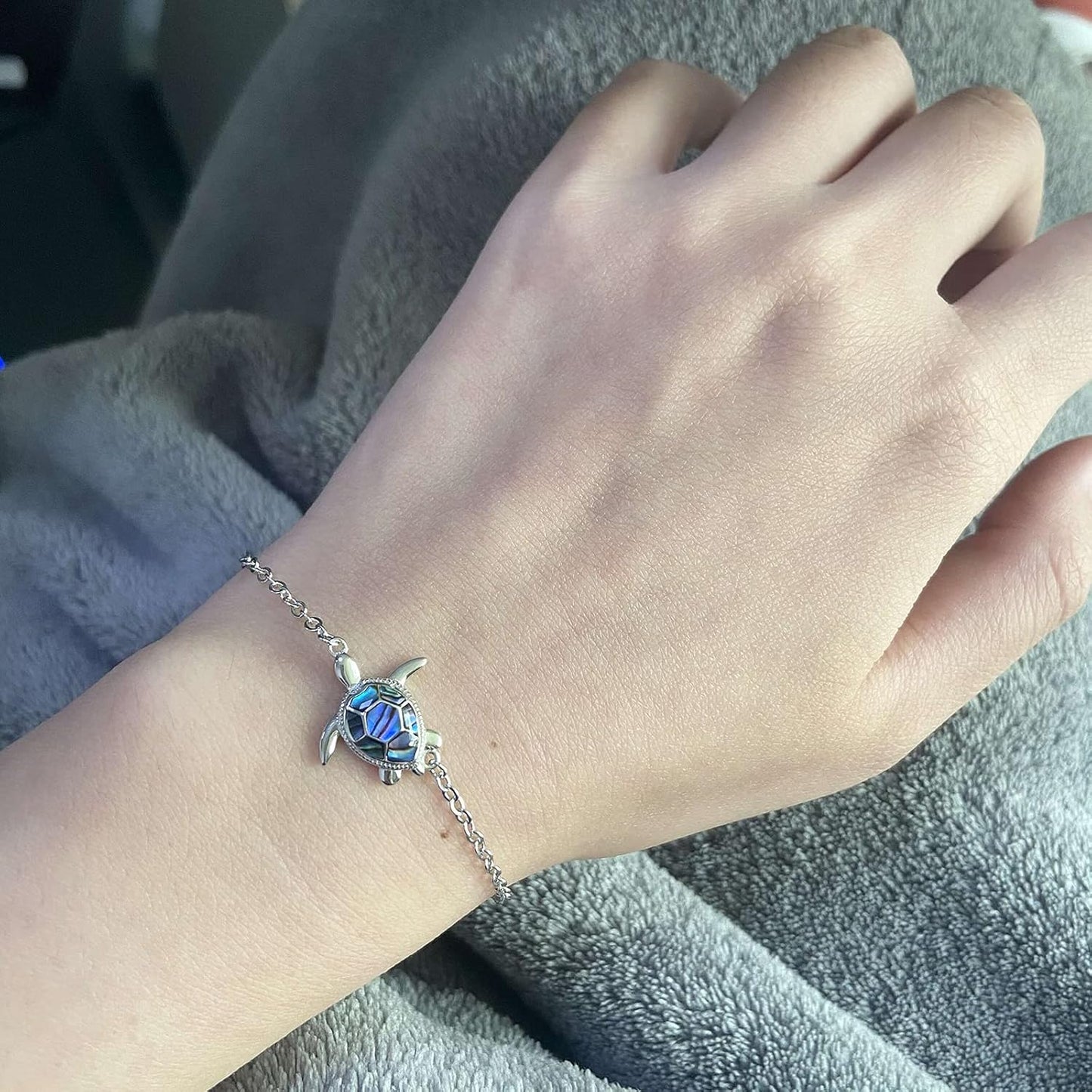 Sea Turtle Bracelet for Women 925 Sterling Silver Turtle Bracelet Adjustable Ocean Beach Bracelet Sea Turtle Jewelry Gifts