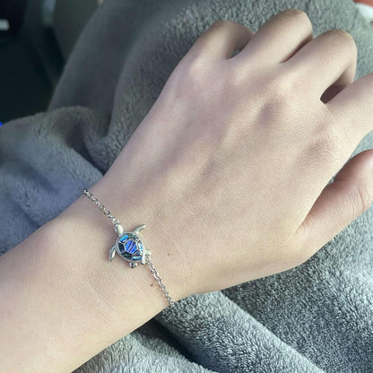 Sea Turtle Bracelet for Women 925 Sterling Silver Turtle Bracelet Adjustable Ocean Beach Bracelet Sea Turtle Jewelry Gifts