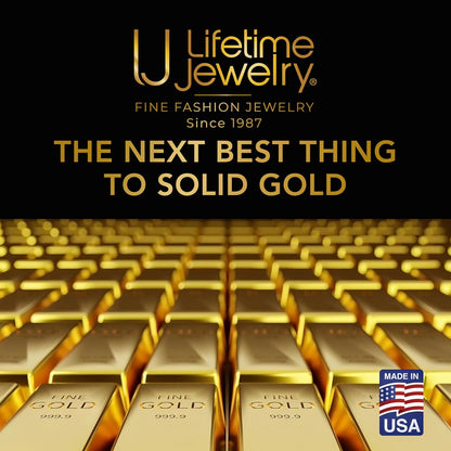 Cuban Link Chain Necklace 24K Gold Plated for Men and Women (6Mm & 9.5Mm)