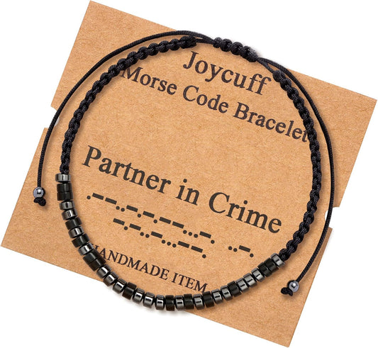 Inspirational 𝗠𝗼𝗿𝘀𝗲 𝗖𝗼𝗱𝗲 𝗕𝗿𝗮𝗰𝗲𝗹𝗲𝘁𝘀 𝗳𝗼𝗿 𝗪𝗼𝗺𝗲𝗻 Men Secret Message Obsidian Beads 𝗛𝗮𝗻𝗱𝗺𝗮𝗱𝗲 Woven Jewelry 𝗕𝗶𝗿𝘁𝗵𝗱𝗮𝘆 Gifts for Her