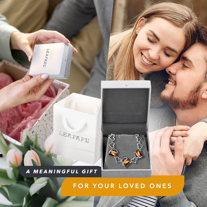 Infinity Love Heart Link Bracelets, Birthstone or Healing Stone Crystal Bracelet for Women, Silver Tone Jewellery Gifts for Her, 7-Inch Chain and 2-Inch Extender