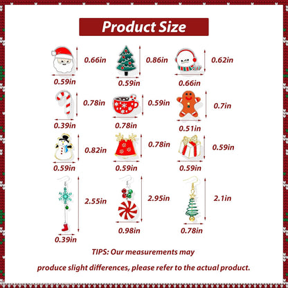 Christmas Earrings for Women Pink Flamingo Tree Snowflake Bow Jingle Bell Dangling Trendy Holiday Earrings Stocking Stuffers Christmas Jewelry Gifts Outfits Accessories