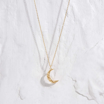 Layered Moon Star Necklace Pave CZ 14K Gold Plated Dainty Crescent Moon Star Pendant Choker Gold Coin Disc Necklace for Women