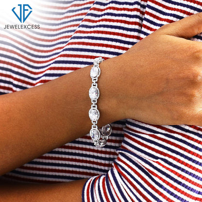 Gemstone Bracelet Sterling Silver - Assorted Gemstone