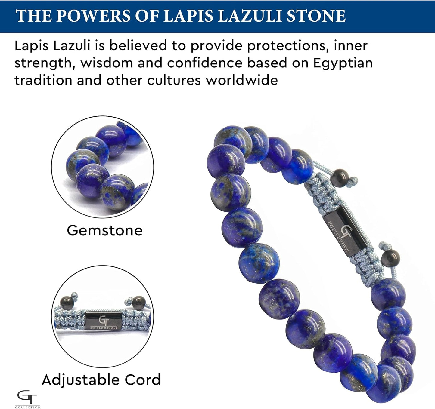 Bracelet for Men, Adjustable Beaded Bracelet