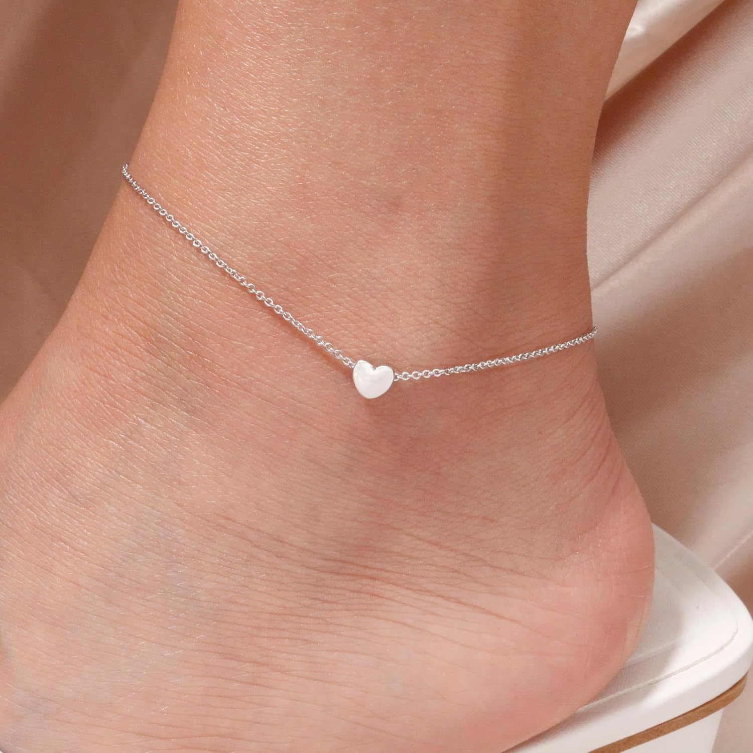 12Pcs Summer Beach Anklets for Women Waterproof Gold Silver Chain Ankle Bracelets Cute Women'S Foot Anklet Set 7.9-10.5 Inch Adjustable