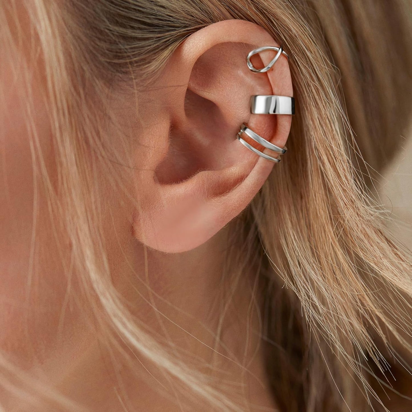 Cuff Earrings 925 Sterling Silver Ear Cuff Earrings Non-Piercing Fake Helix Cartilage Cuff Earrings Various Styles Conch Ear Cuffs Fine Jewelry for Women Man