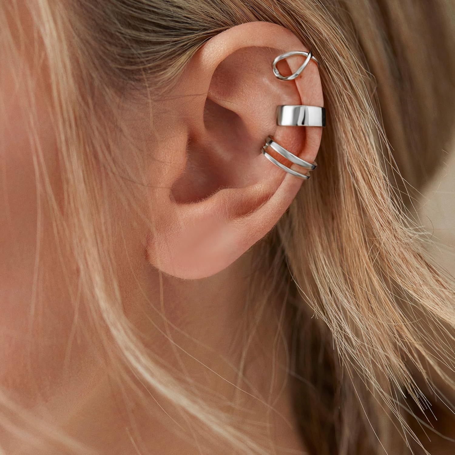 Cuff Earrings 925 Sterling Silver Ear Cuff Earrings Non-Piercing Fake Helix Cartilage Cuff Earrings Various Styles Conch Ear Cuffs Fine Jewelry for Women Man