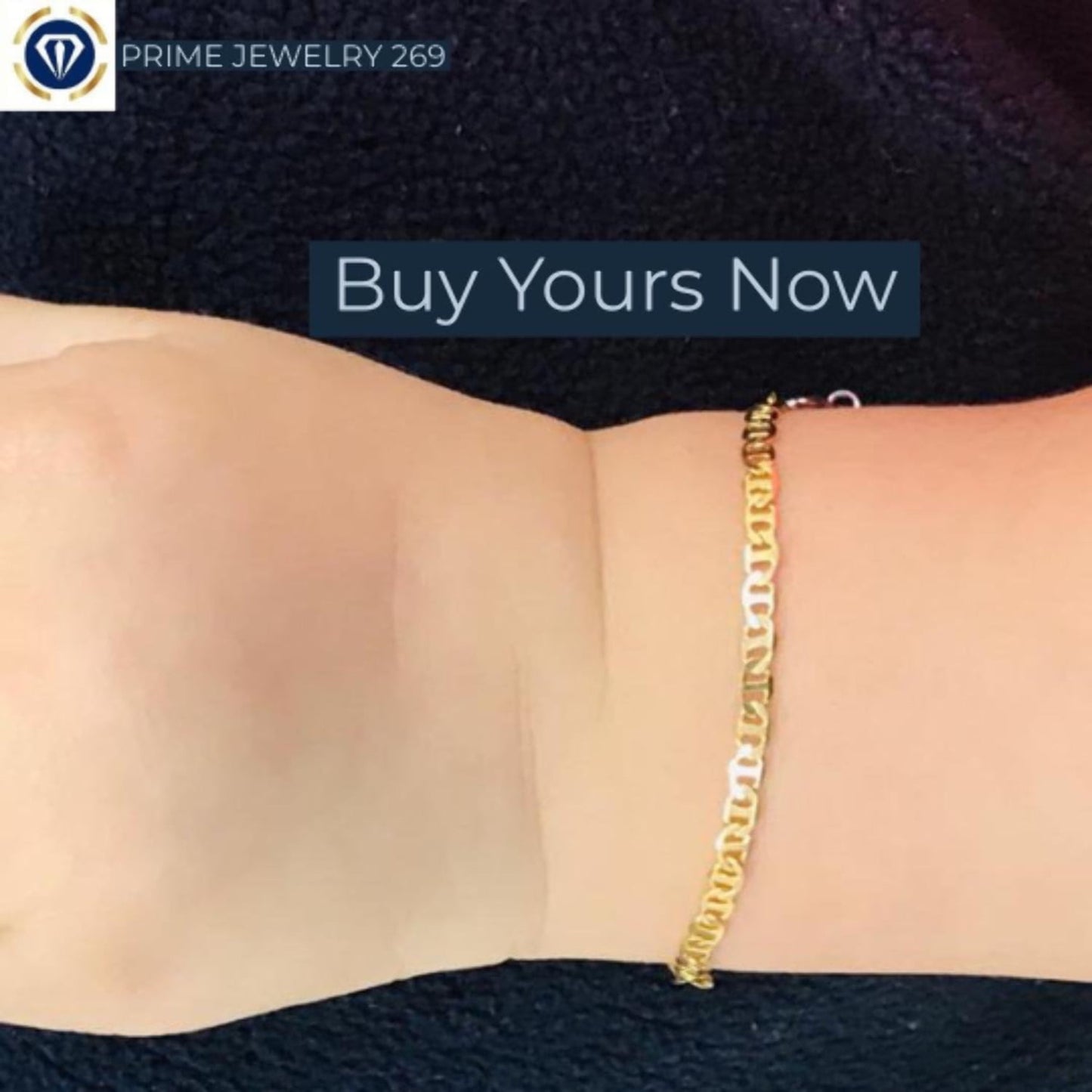 14K Gold Filled Mariner Link Bracelet - Newborn Baby Bracelet - Mariner Link Bracelet for Kids Womens Mens