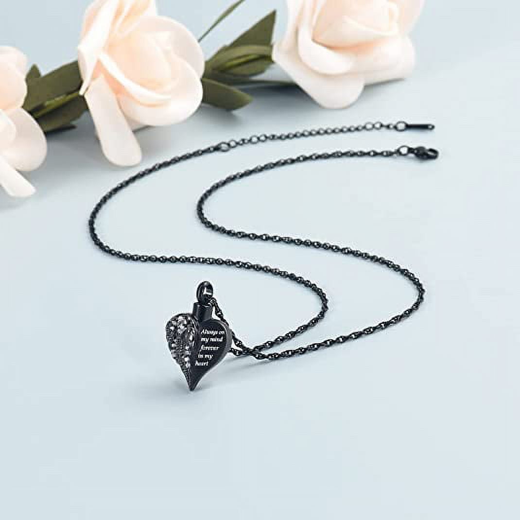 Pendant Black Necklaces, Stainless Steel, 0.83”L*1.1”H Inch, 14.7G