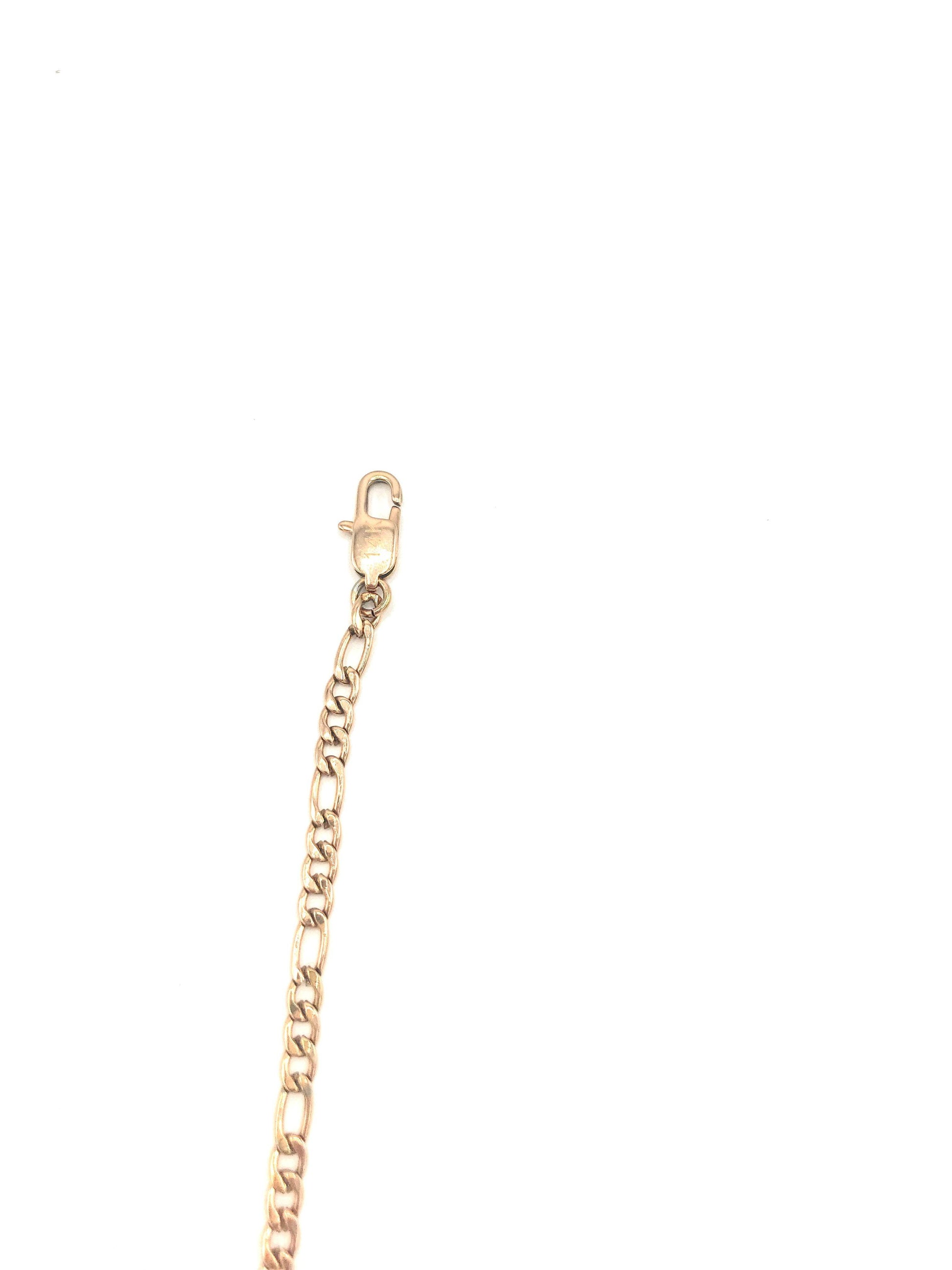 Figaro Rose Gold Chain Necklace – 3Mm Fine 14K PVD Gold Plated, 22"