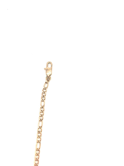Figaro Rose Gold Chain Necklace – 3Mm Fine 14K PVD Gold Plated, 22"