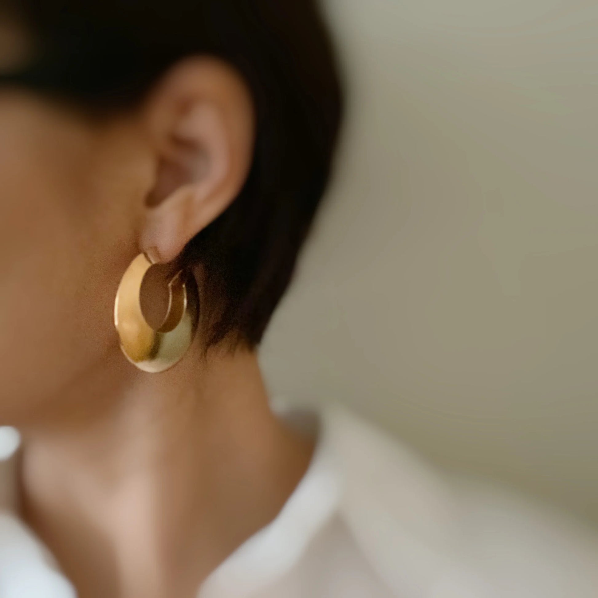Light and Modern Hoop Earrings