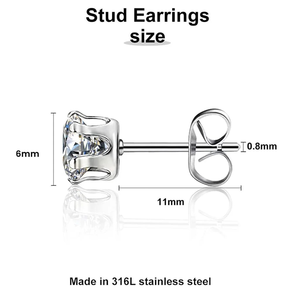 Stud Earrings for Women Hypoallergenic Earrings Set 12 Pairs Value Packaging