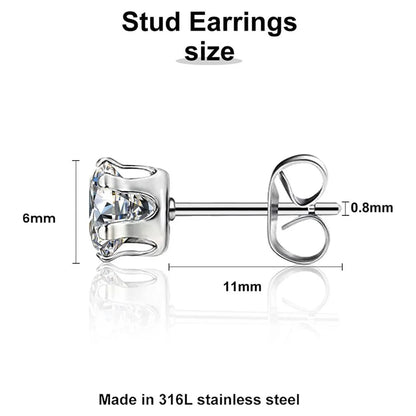 Stud Earrings for Women Hypoallergenic Earrings Set 12 Pairs Value Packaging