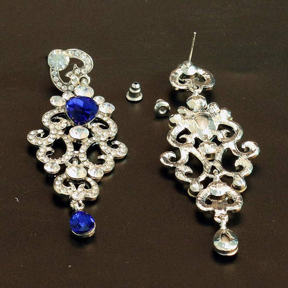 Exquisite Teardrop Crystal Bridal Wedding Earrings Vintage Chandelier Dangle Long Earrings for Women