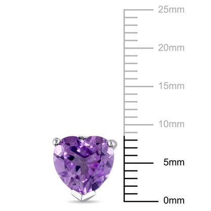 Women'S Amethyst Sterling Silver Earrings