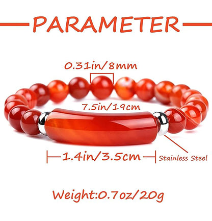 8Mm Sardonyx Stretch Bracelet Crystal Energy Bracelet Gift for Women